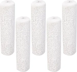 Plaster Cloth 5 Pack Plaster Gauze Bandage Roll Plaster of Paris for Crafts Belly Cast Art Project Mask Making Sculptures and Body Casts, 7.9inch X 106 inch