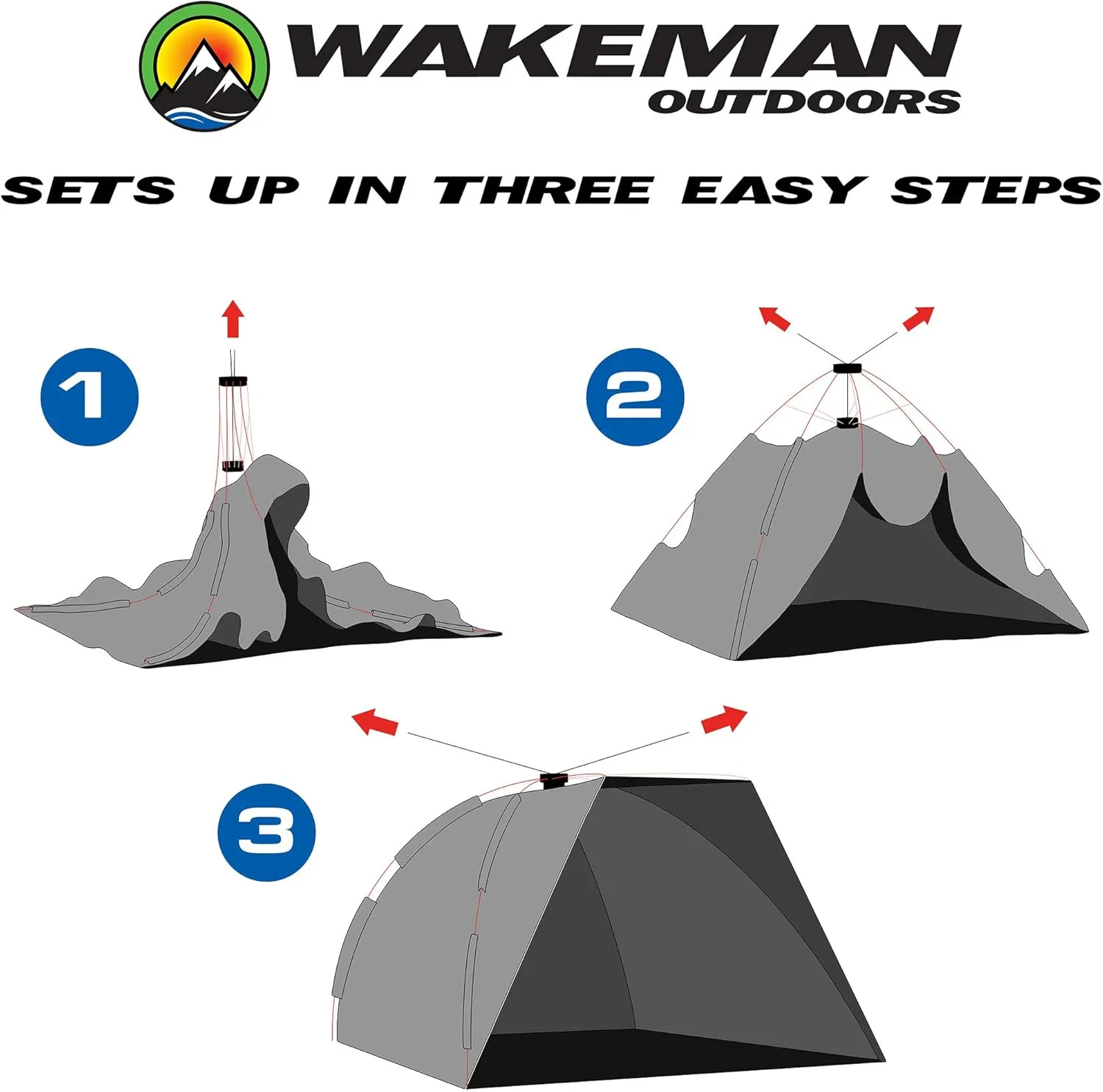 Pop-Up Beach Tents - Instant Shade Canopies with UV Protection, Water and Wind-Resistance, Perfect for Sun and Camping by Wakeman Outdoors