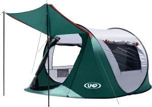 Pop-up Tent, 3 Person Camping Tent, Instant Portable Beach Tent, Easy Pop Up Shade Tents 2 Doors for Camping Hiking & Traveling with Carrying Bag
