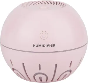 Portable and Lightweight, Balanced Humidity, USB Power Supply, Led Night Light Air Humidifier Mini Electric Mist Maker Pink Design 330Ml Capacity for Office Home, Quiet Indoor (Pink)