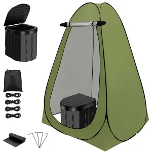 Portable Camping Toilet with Pop Up Privacy Tent and Changing Room