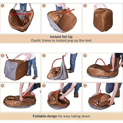 Portable Folding Steam Sauna Tent Box Case Sauna Spa Accessory Full Body Home