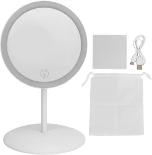 Portable LED Make Up Mirror with Dimming, USB Charging and Foldable Design Light up Vanity Mirror for Home Office