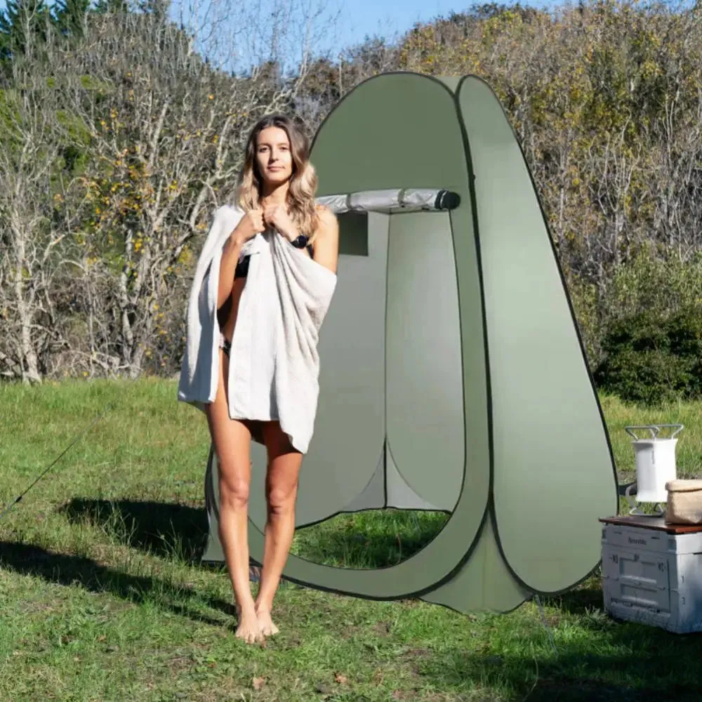 Portable Waterproof Anti-UV Shower Tent - Beach, Camping, and Hiking Privacy Shelter