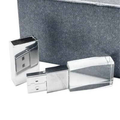 Premium Crystal USB Memory Drive with LED Light