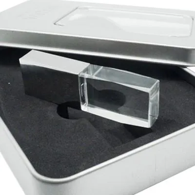 Premium Crystal USB Memory Drive with LED Light