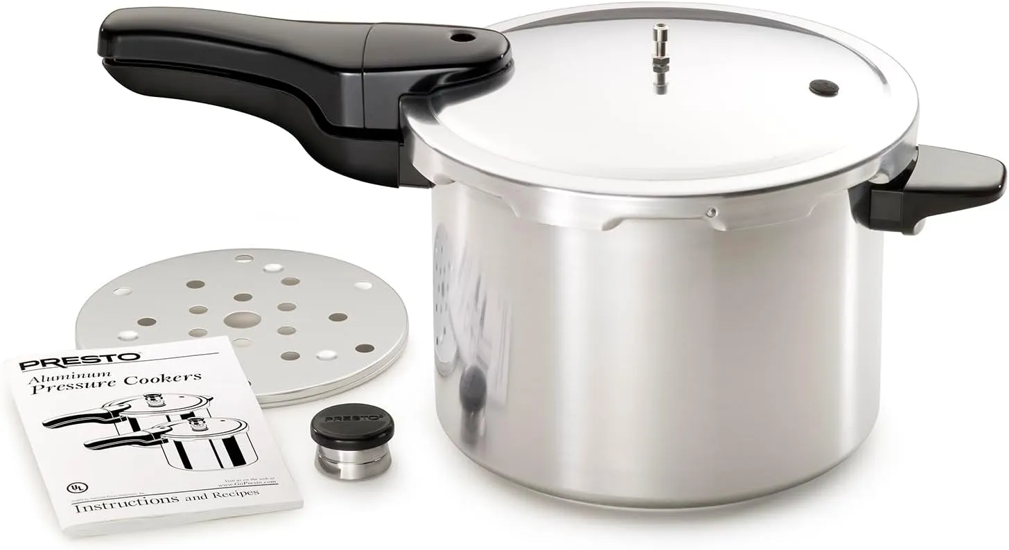 Presto 01264 6-Quart Aluminum Pressure Cooker, Silver