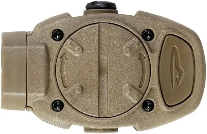 Princeton Tec Switch MPLS 10 Lumen Ultrabright Red/White LED Light, Universal Mounting System for Hardhats and Flexi-Neck Design, Essential for Law Enforcement, Military, and Trade Work, Tan