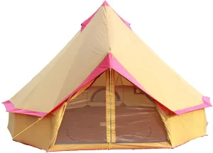 Products 4-Season Yurt Tents for Camping,4m Bell Tent,with Zipped in ground Sheet,5-12 Persons Canvas Tent,Festivals and Human shelter for inhabiting or Leisure