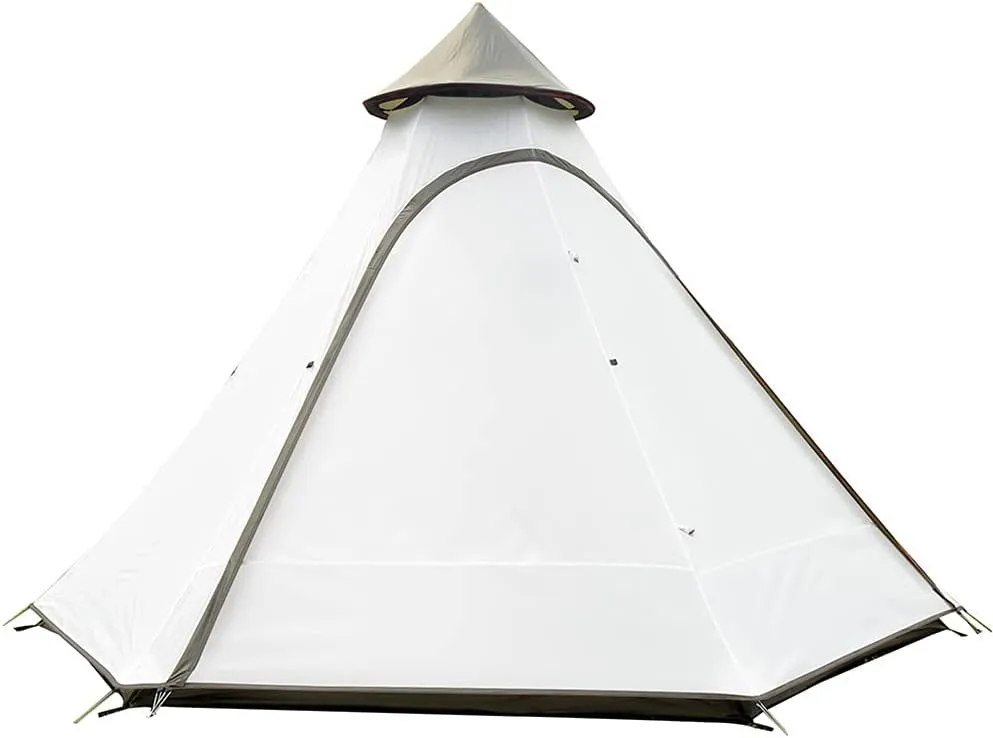 Pyramid Teepee Tent, 6 Person, 3 Season, Waterproof, 360 cm x 300 cm x 240 cm, Camping & Hiking
