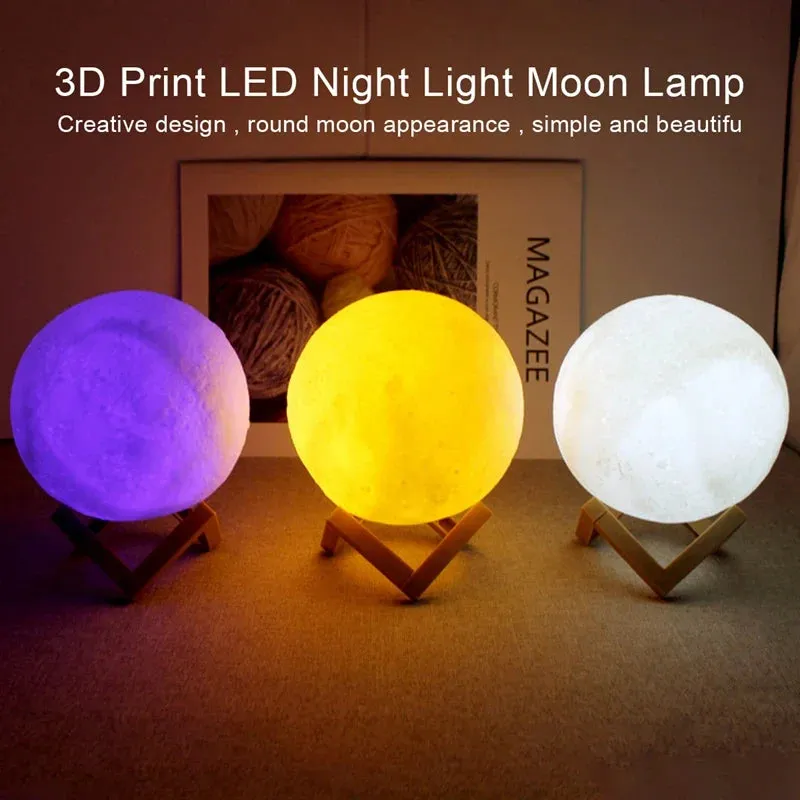 Pzsunly Galaxy Lamp LED Light Trackable Night Friendly assistance Moon