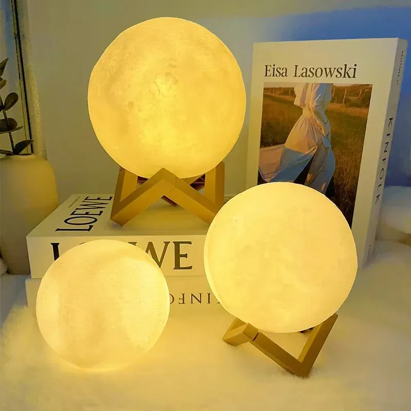 Pzsunly Galaxy Lamp LED Light Trackable Night Friendly assistance Moon