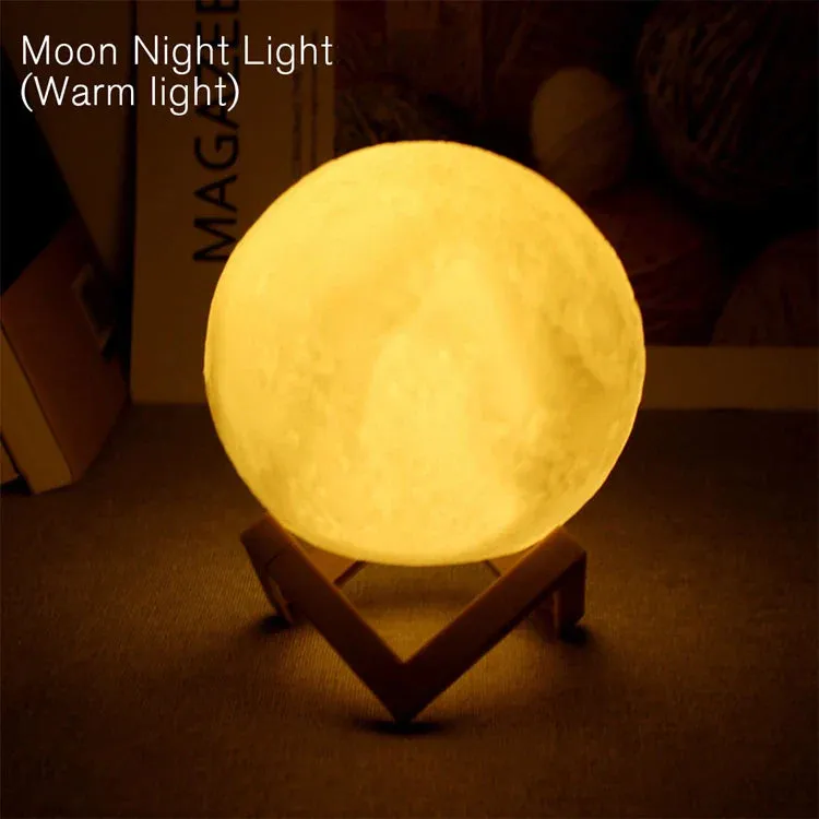 Pzsunly Galaxy Lamp LED Light Trackable Night Friendly assistance Moon