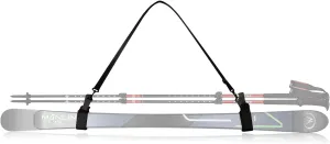 QOGIR Ski Strap and Pole Carrier: Adjustable Cushioned Shoulder Sling for Easy Transport, Ski Gear &Snowboard Carrying System