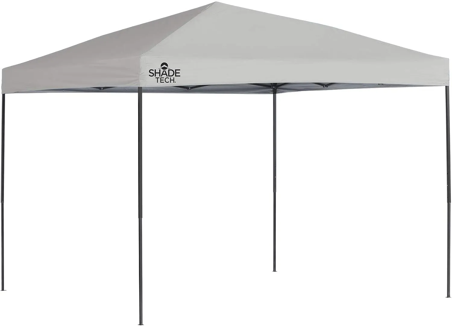 Quik Shade 10' x 10' Shade Tech 100 Square Feet of Shade Straight Leg Base Outdoor Pop-up Canopy - Grey