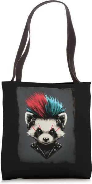 Raccoon Rocker: Punk Revival - Awesome Raccoon Tote Bag