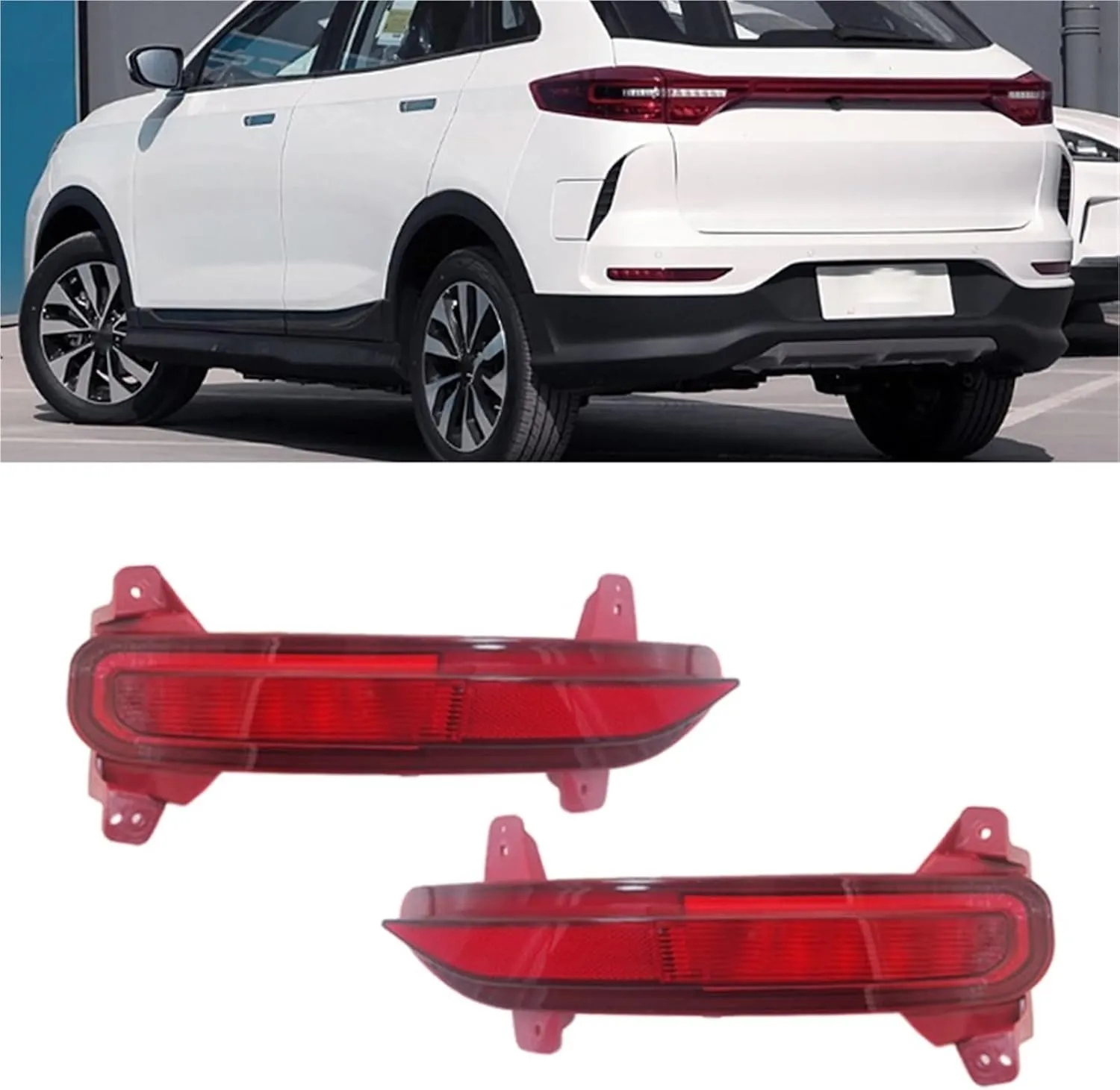 Rear Bumper Reflector Lamp Red Compatible For Weltmeister EX5 2020-2023 LED Rear Bumper Reflector Light Brake Light Reverse Stop Brake Lamp Turn Signal Light LED Rear Bumper Light(Right)