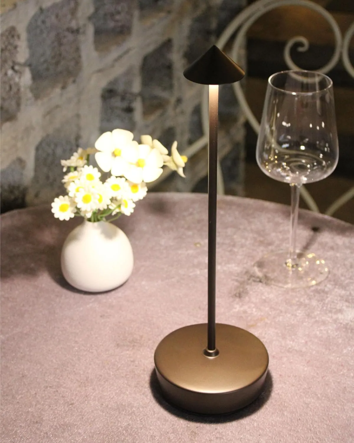 Rechargeable Cordless Table Lamp, 7000mAh Portable Led Table Light 2 Pack, Battery Operated Lamp Waterproof, Outdoor Table Lamp for Dining Restaurant Patio Bedroom Office