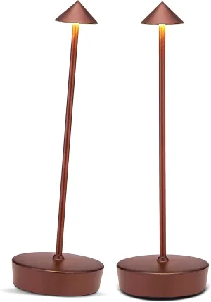 Rechargeable Cordless Table Lamp, 7000mAh Portable Led Table Light 2 Pack, Battery Operated Lamp Waterproof, Outdoor Table Lamp for Dining Restaurant Patio Bedroom Office