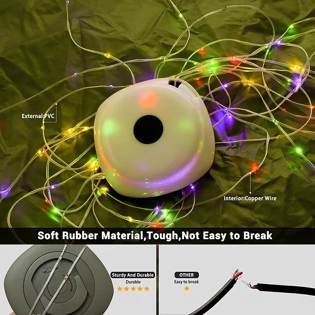 Rechargeable LED Camping Lamp Strip String Lights Atmosphere  Waterproof Recyclable Light Belt Outdoor Garden Decoration Lamp for Tent Room