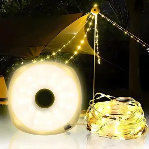 Rechargeable LED Camping Lamp Strip String Lights Atmosphere  Waterproof Recyclable Light Belt Outdoor Garden Decoration Lamp for Tent Room