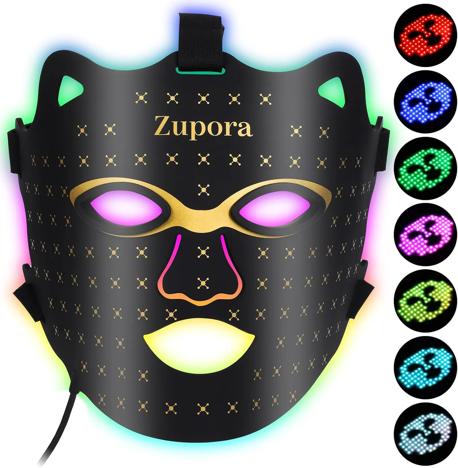 Red Light Therapy for Face, Portable Led Face Mask Light Therapy with Remote