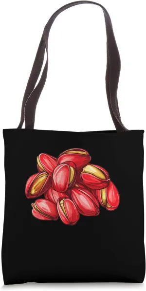 Red Pistachios Cubism Tote Bag