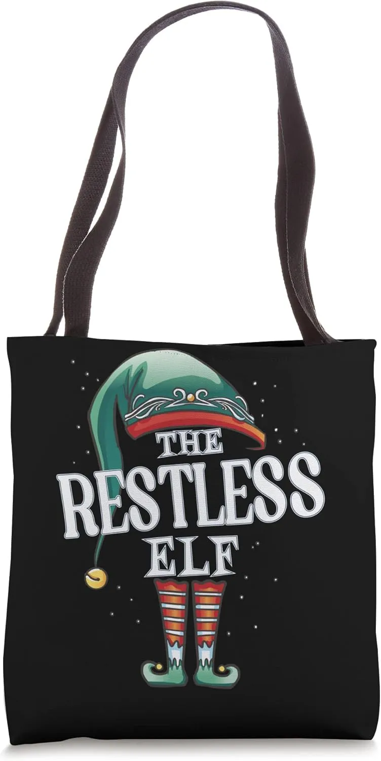 Restless Elf Christmas Group Xmas Pajama Party Tote Bag