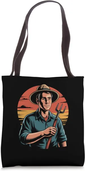 Retro Lawn Mowing Grass Cutting Mower Gardening Lover Gift Tote Bag