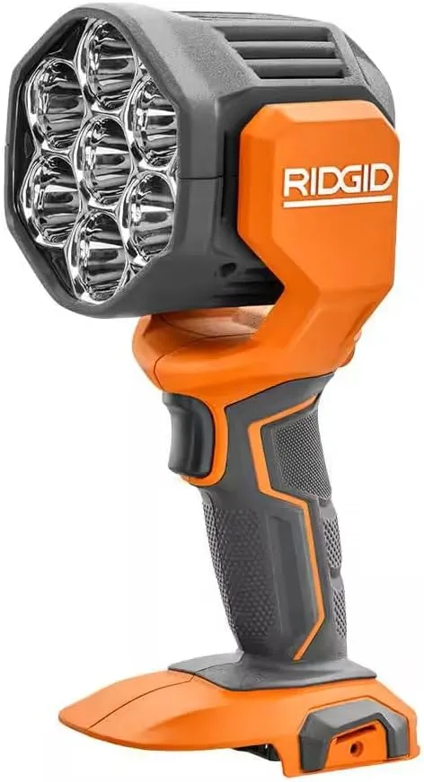 RIDGID 18V Cordless LED Jobsite Spotlight (Tool Only) R8699B (Bulk Packaged), Orange, R8699-BareTool