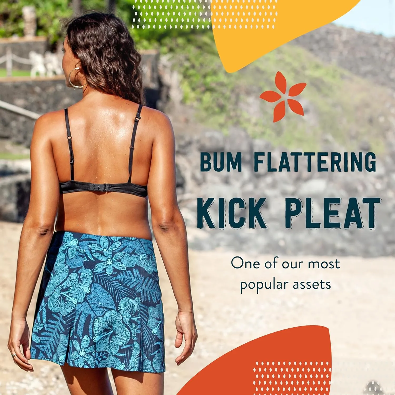 RipSkirt Hawaii Length 1 - Wrap Skirt for Women - Quick Dry Swim Cover-Up with Side Pocket - Lightweight for Beach & Travel