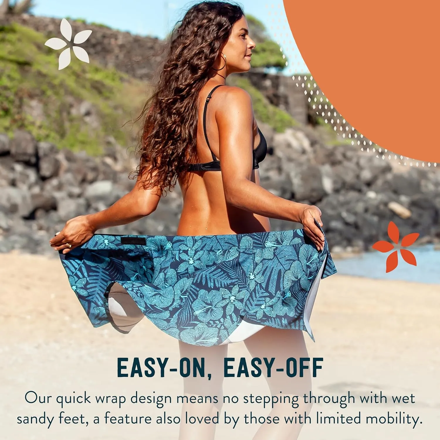 RipSkirt Hawaii Length 1 - Wrap Skirt for Women - Quick Dry Swim Cover-Up with Side Pocket - Lightweight for Beach & Travel