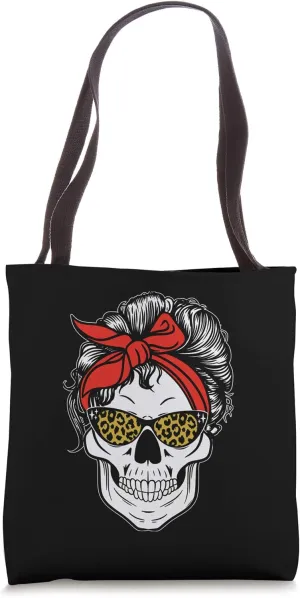 Rockabilly Skull Psychobilly Vintage Rocker Rock and Roll Tote Bag