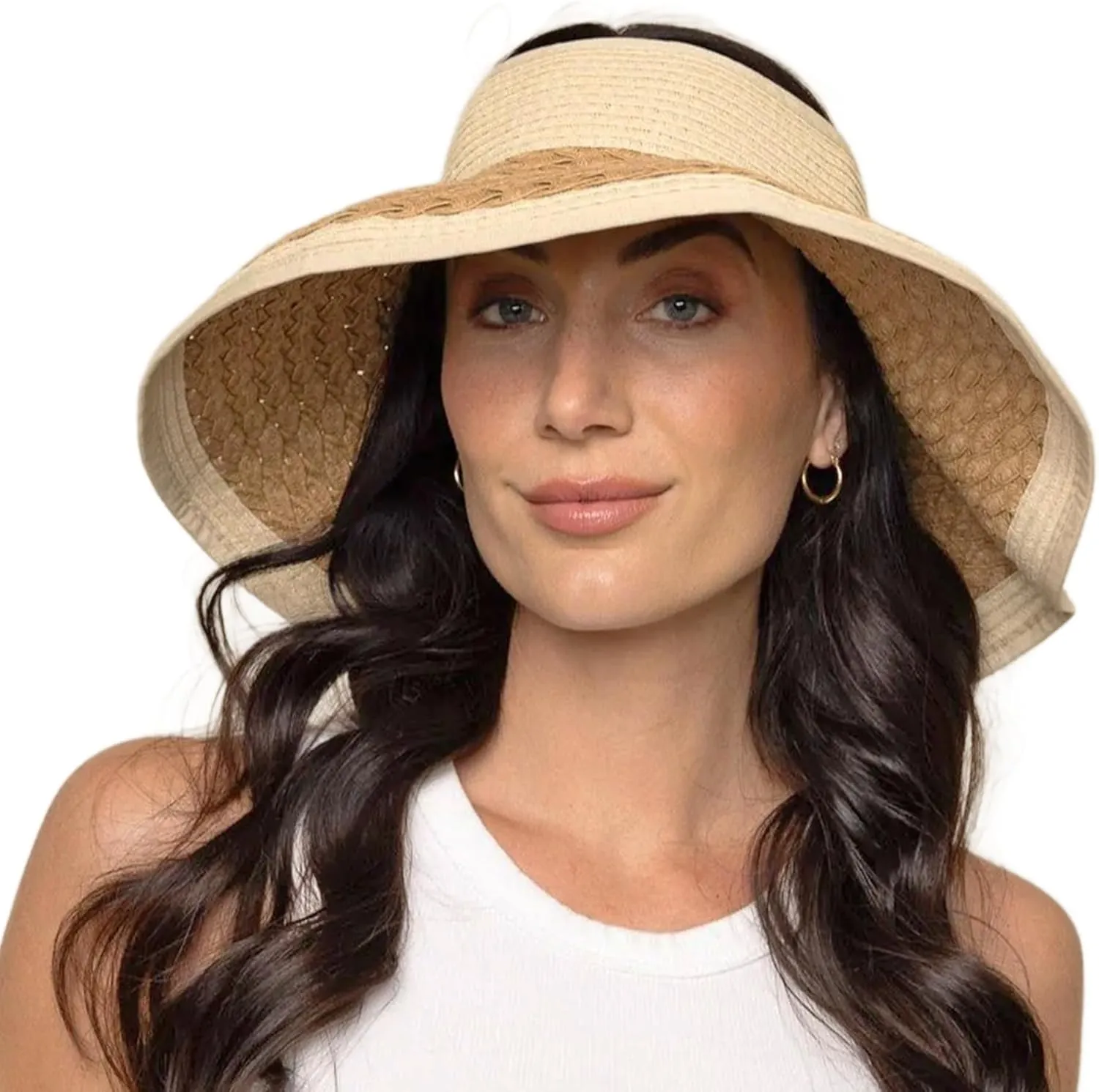 Roll-Up Visor Sun Hat for Women - Stylish, Lightweight Beach Hats for Women, Sun Hats