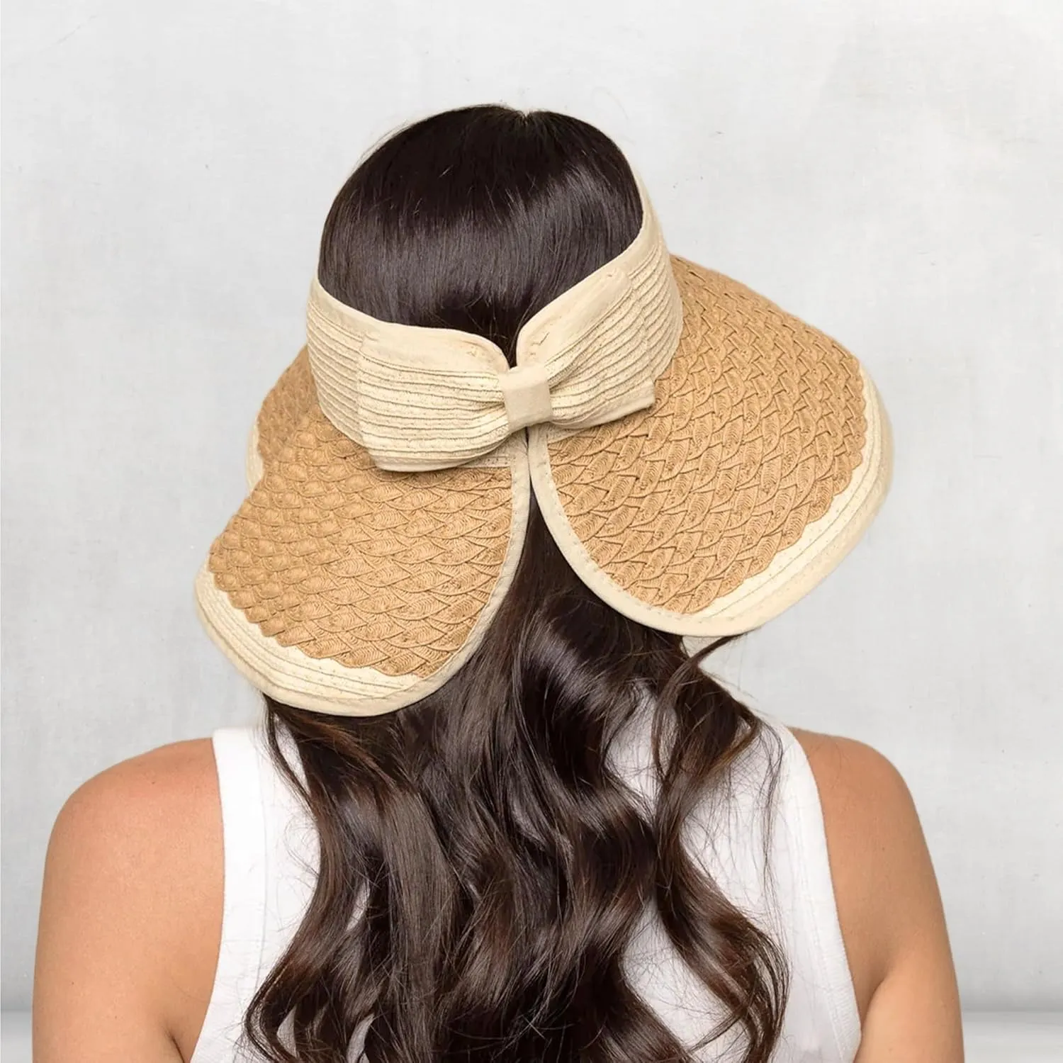 Roll-Up Visor Sun Hat for Women - Stylish, Lightweight Beach Hats for Women, Sun Hats