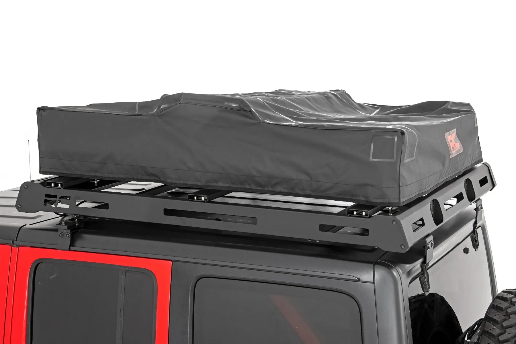 Rough Country 99049 Roof Top Tent Rack Mount 12 Volt Accessory w/Ladder Extension and LED Light Kit Rough Country