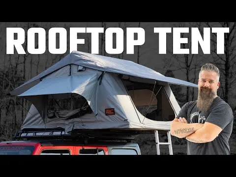 Rough Country 99049 Roof Top Tent Rack Mount 12 Volt Accessory w/Ladder Extension and LED Light Kit Rough Country
