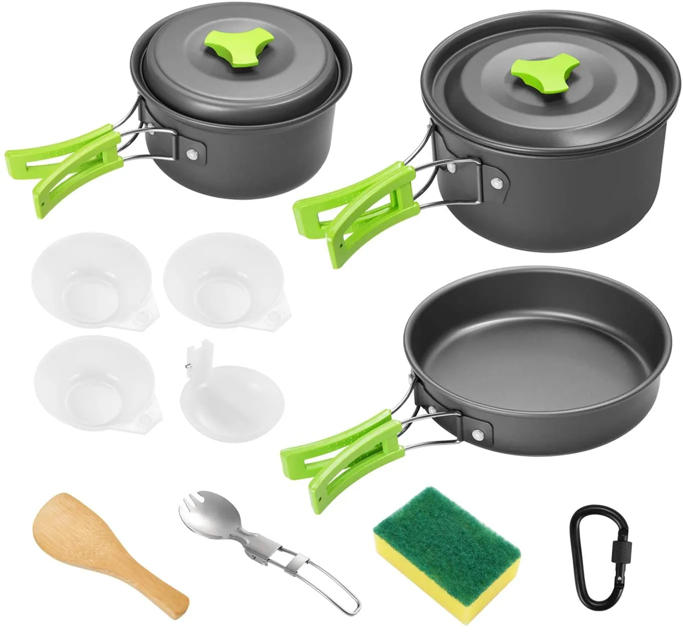 Rynx | Gonex 11pcs/13pcs/16pcs/21pcs Camping Kitchen Equipment Set Mess Kit, Backpacking Cooking Equipment, Stackable Portable Non Stick Pot Pan Cook for Outdoor Hiking