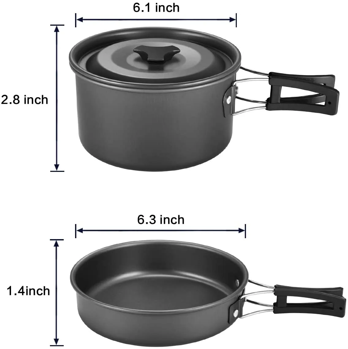 Rynx | Gonex 11pcs/13pcs/16pcs/21pcs Camping Kitchen Equipment Set Mess Kit, Backpacking Cooking Equipment, Stackable Portable Non Stick Pot Pan Cook for Outdoor Hiking