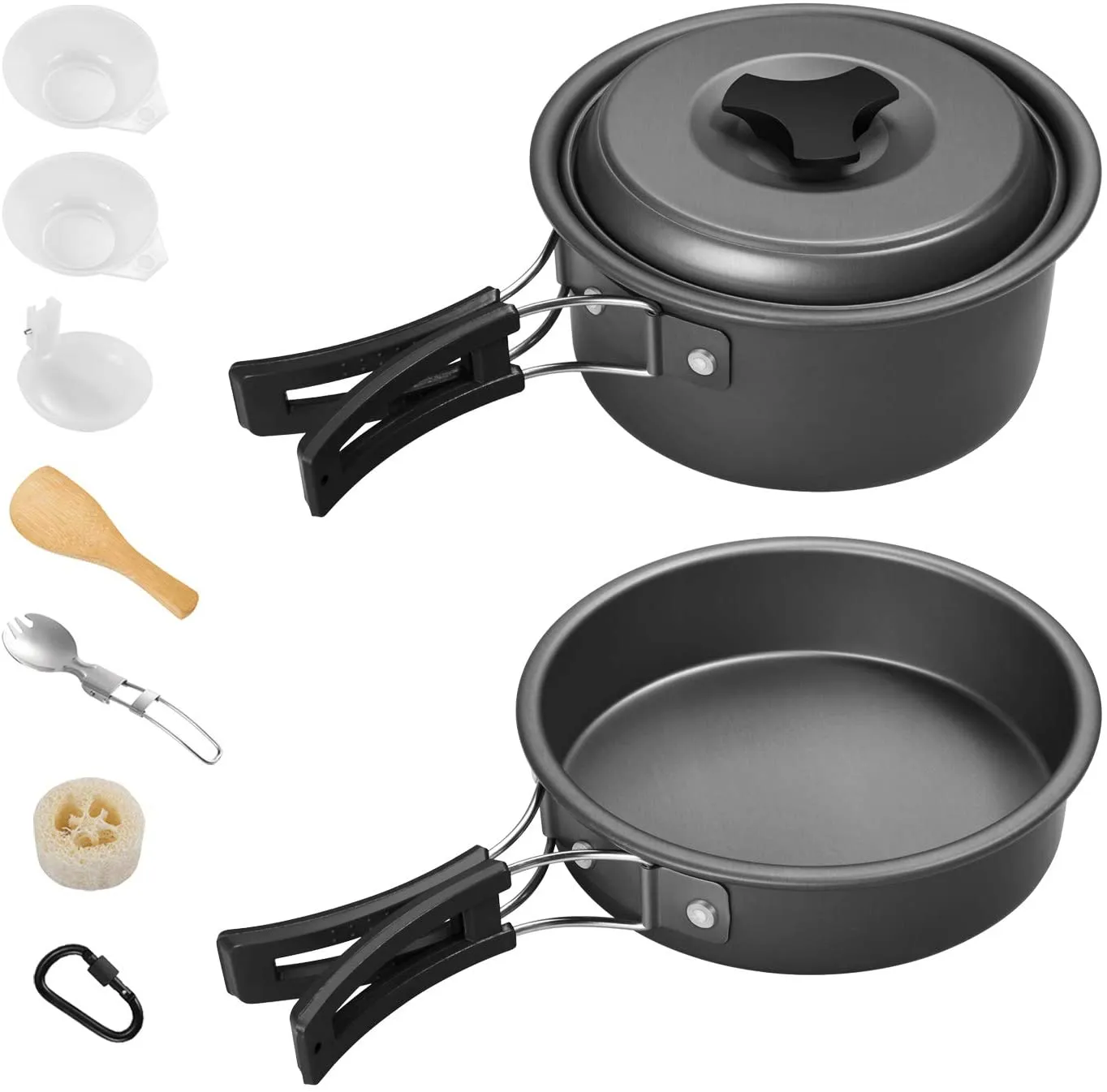 Rynx | Gonex 11pcs/13pcs/16pcs/21pcs Camping Kitchen Equipment Set Mess Kit, Backpacking Cooking Equipment, Stackable Portable Non Stick Pot Pan Cook for Outdoor Hiking