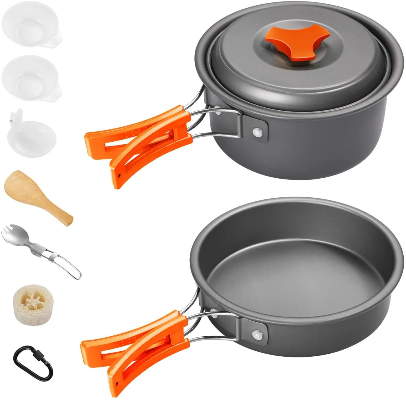 Rynx | Gonex 11pcs/13pcs/16pcs/21pcs Camping Kitchen Equipment Set Mess Kit, Backpacking Cooking Equipment, Stackable Portable Non Stick Pot Pan Cook for Outdoor Hiking