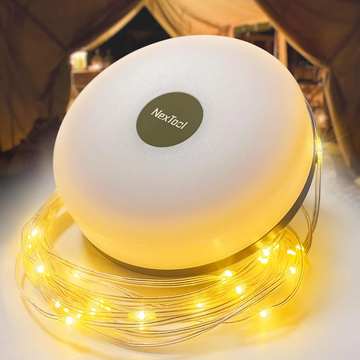 Rynx | Hiromeco Camping Light String, Outdoor Light String With 5 Lighting Modes, Quick 30S Recovery, Durable And Waterproof, Usb Charging - Portable Camping Lights For Camping, Garden, And Hiking (32.8Feet)