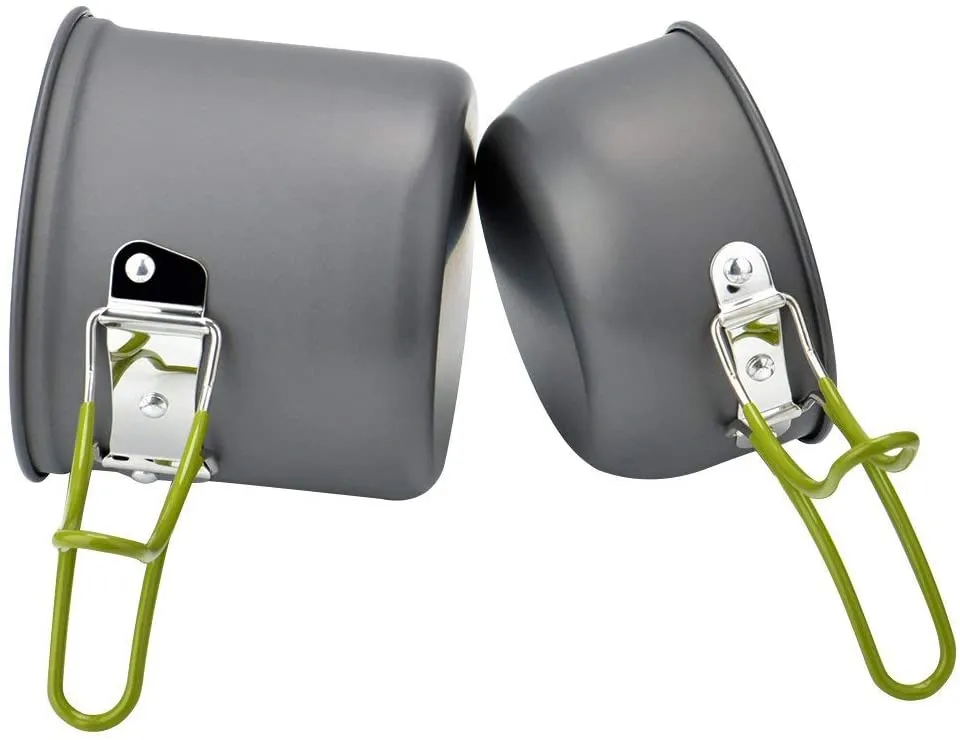 Rynx | wuudi Camping Equipment, Outdoor Camping Pots and Pans Set 2PCS Camping Cookware