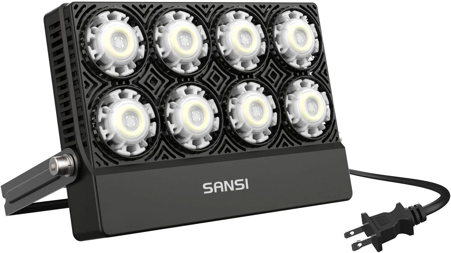 SANSI 50W (350W Equiv.) Outdoor LED Flood Light, 5000LM Bright LED Work Light, 5700K Daylight White IP66 Waterproof Outdoor Lamp Exterior Wall Light for Yard Garage Porch Lawn