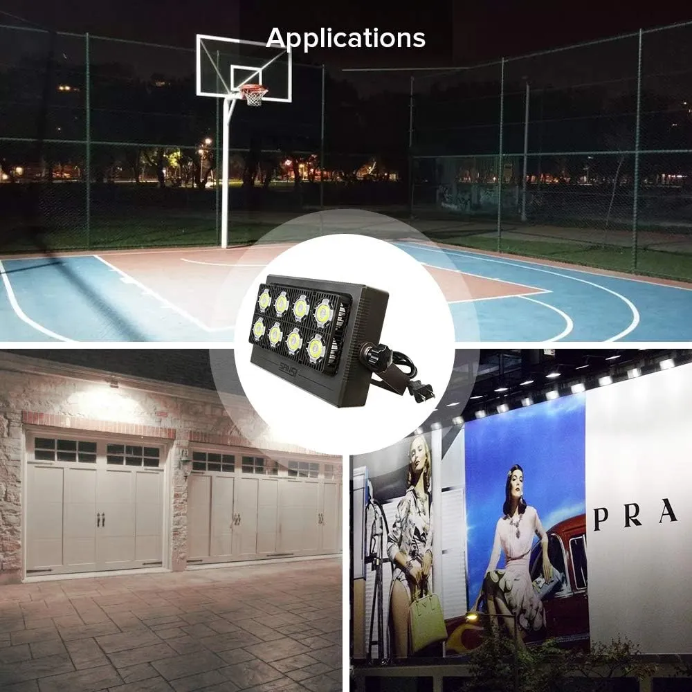 SANSI 50W (350W Equiv.) Outdoor LED Flood Light, 5000LM Bright LED Work Light, 5700K Daylight White IP66 Waterproof Outdoor Lamp Exterior Wall Light for Yard Garage Porch Lawn