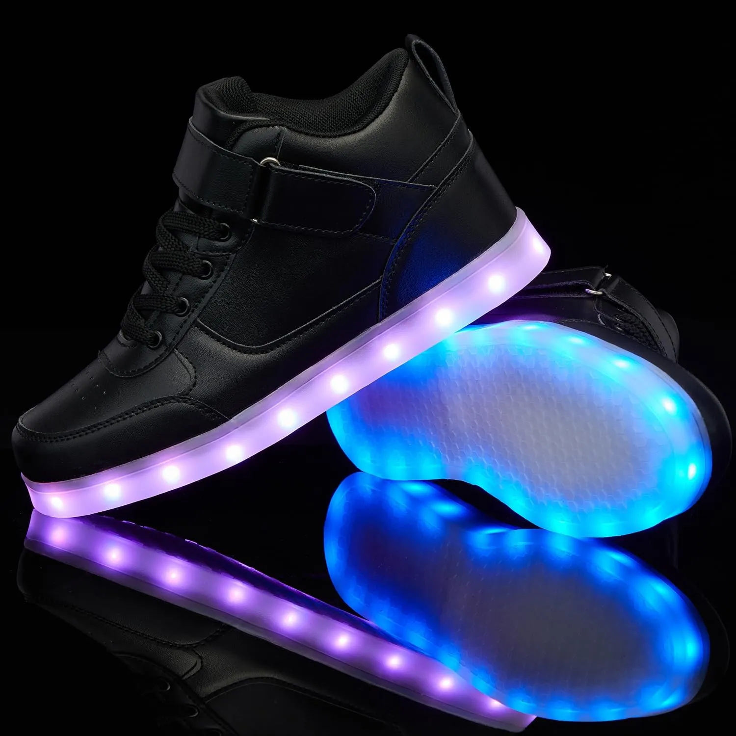 SANYES USB Charging Light Up Shoes Sports LED Shoes Dancing Sneakers
