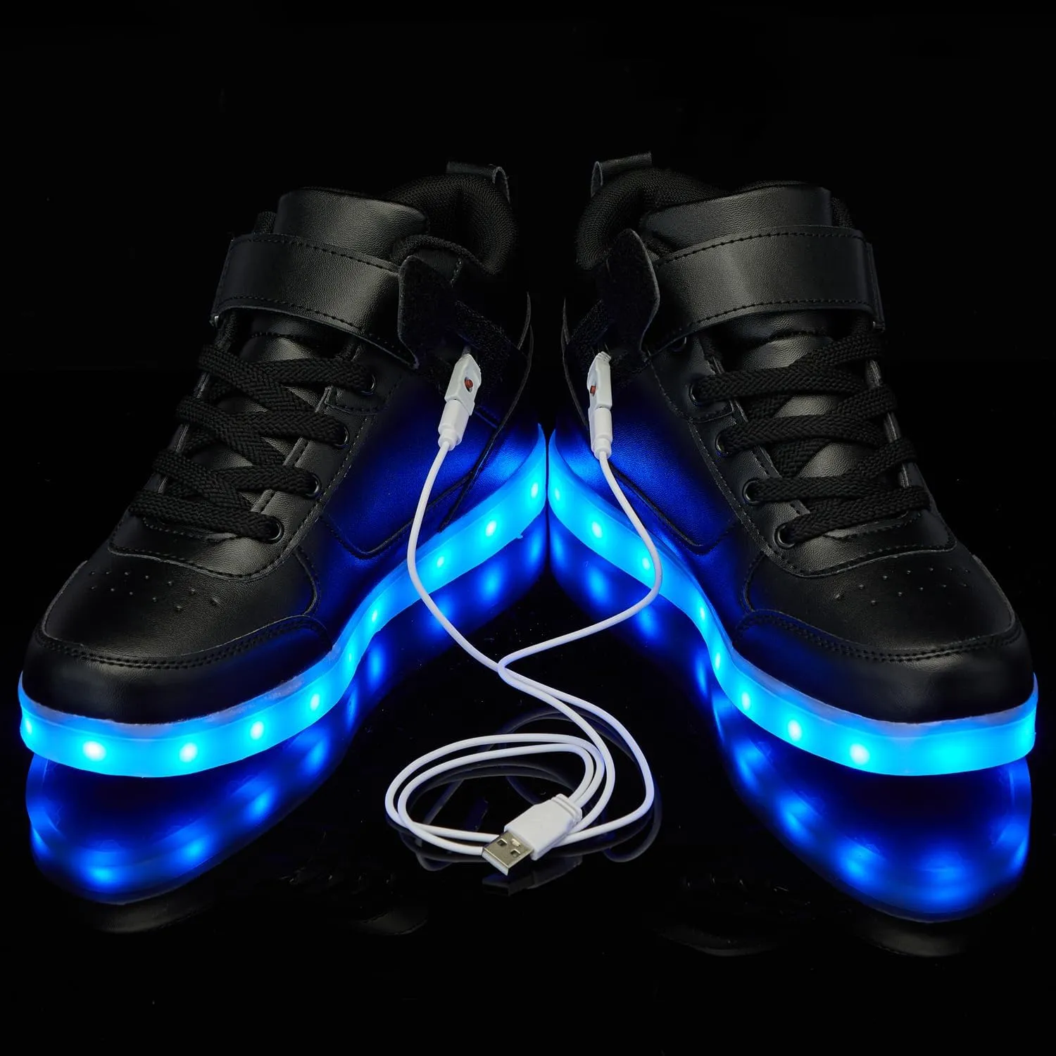 SANYES USB Charging Light Up Shoes Sports LED Shoes Dancing Sneakers