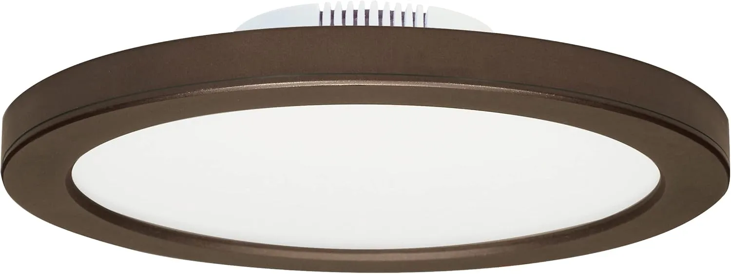 Satco S9885 Contemporary Modern LED Flush Mount in Bronze/Dark Finish, 7.00 inches