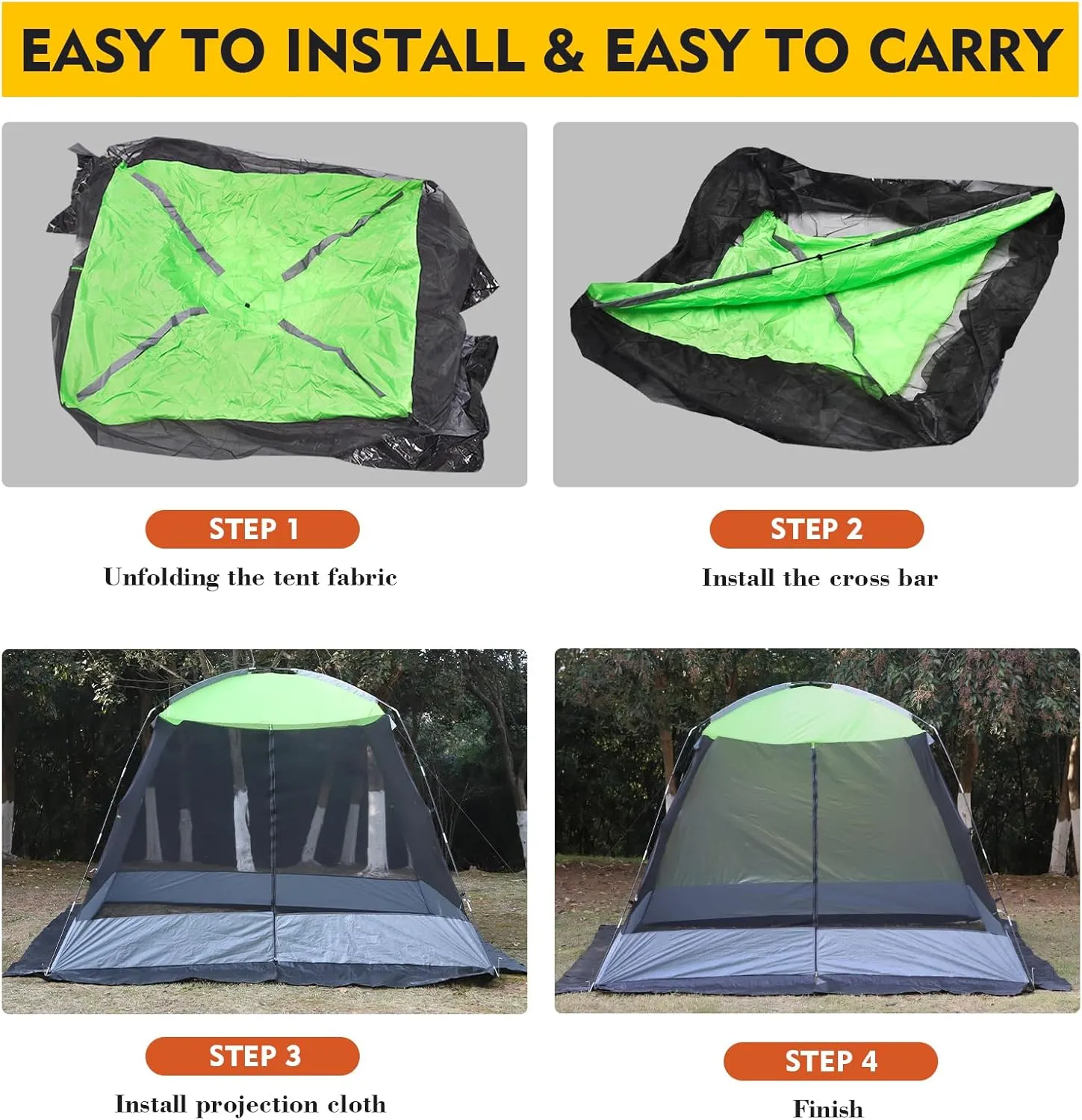 Screened Camping Tent Weatherproof Camping Canopy Camping Tent Screen Shelter Gazebos for Patios Outdoor Activities