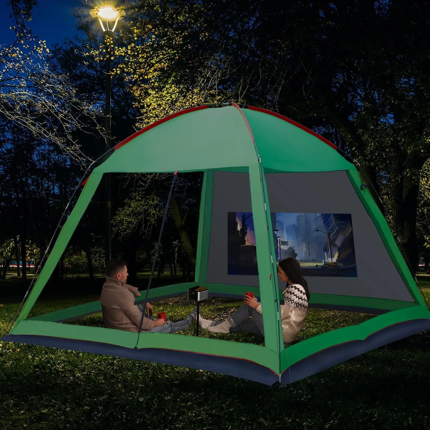 Screened Camping Tent Weatherproof Camping Canopy Camping Tent Screen Shelter Gazebos for Patios Outdoor Activities